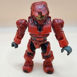 Mega Bloks Halo USNC Spartan Mark IV Minifigure Red 2 Inch